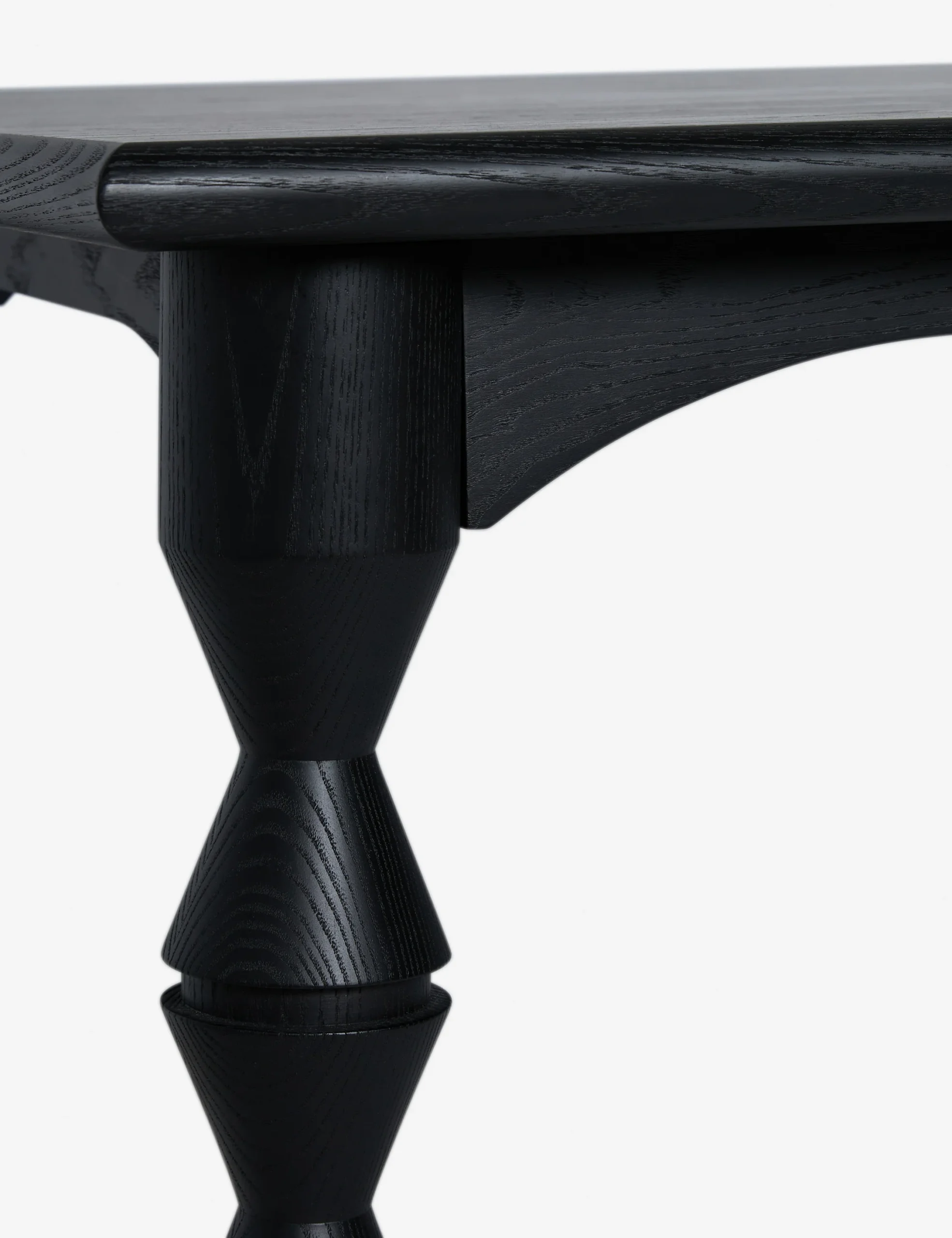 Rova dining set in teak wood with black finish