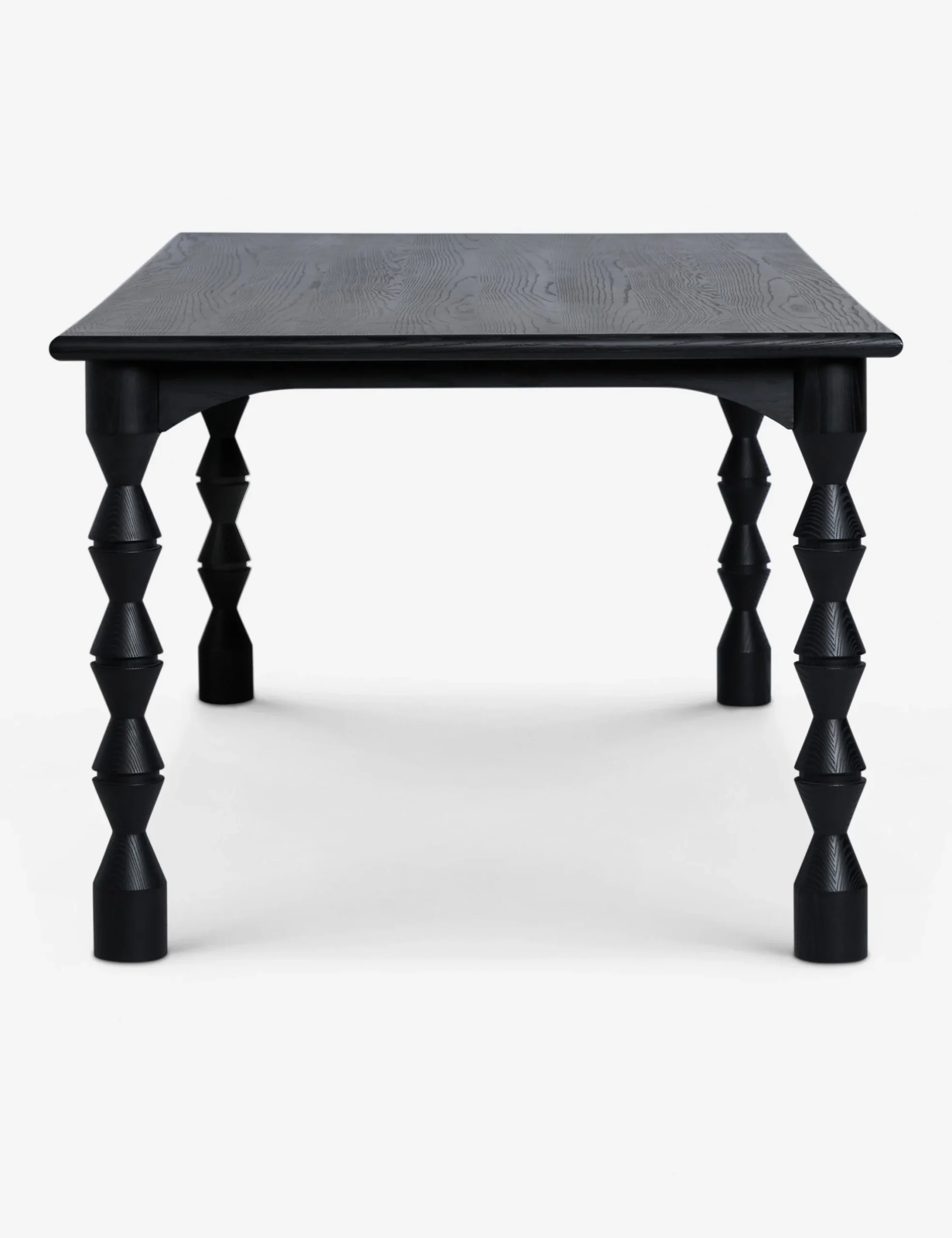 Rova dining set in teak wood with black finish