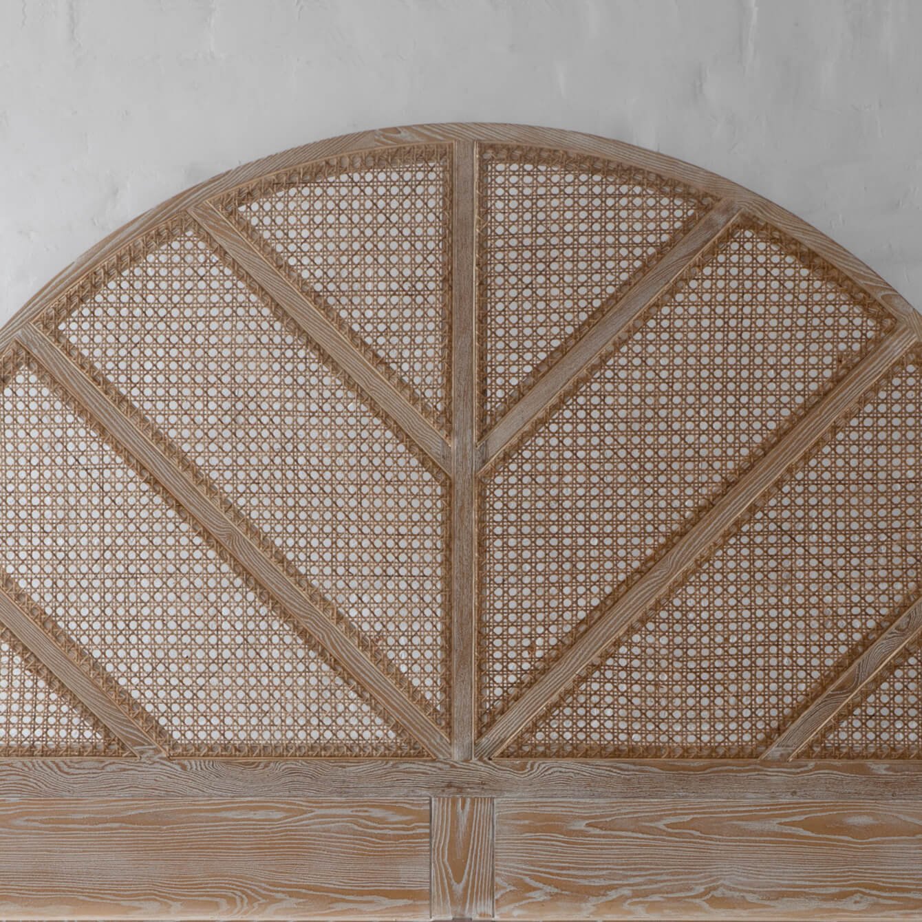 Wooden Dawn bed in teak wood with natural brown finish
