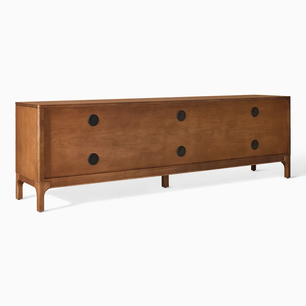 Eden Console Unit in teak wood with natural brown finish