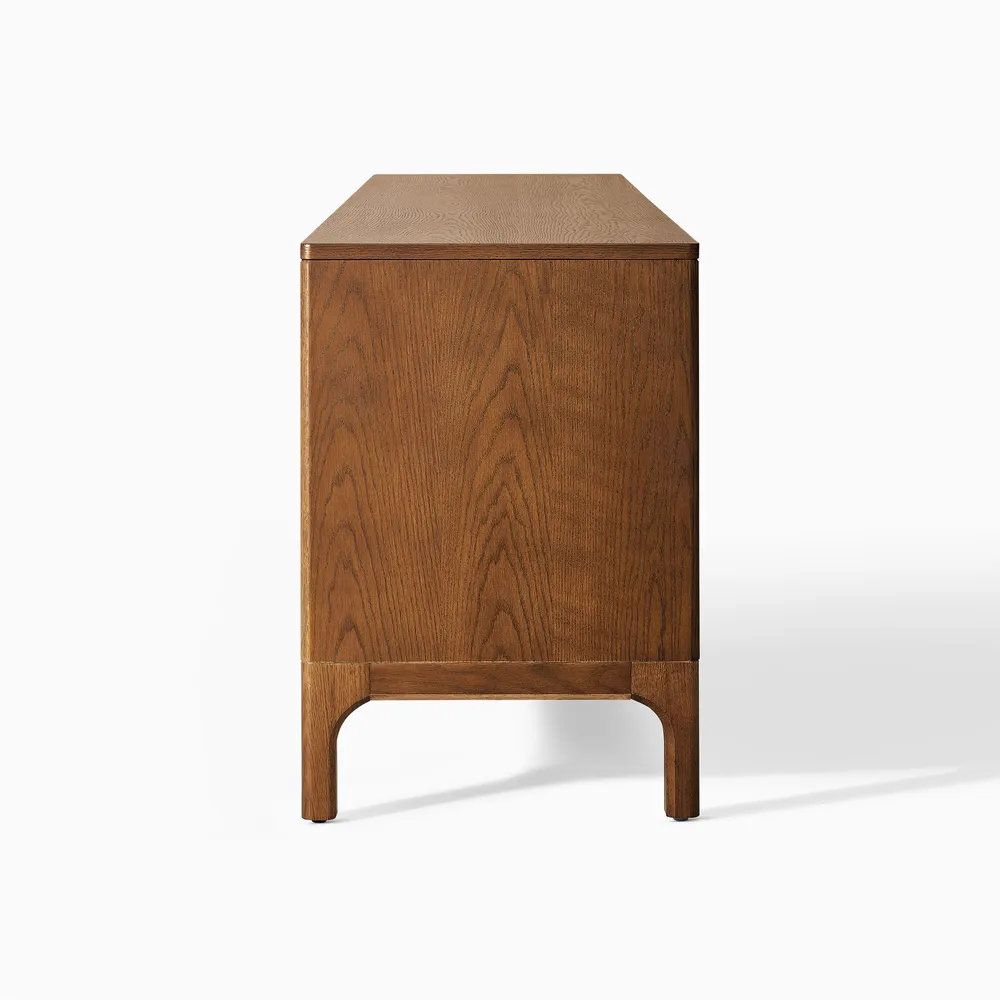 Eden Console Unit in teak wood with natural brown finish