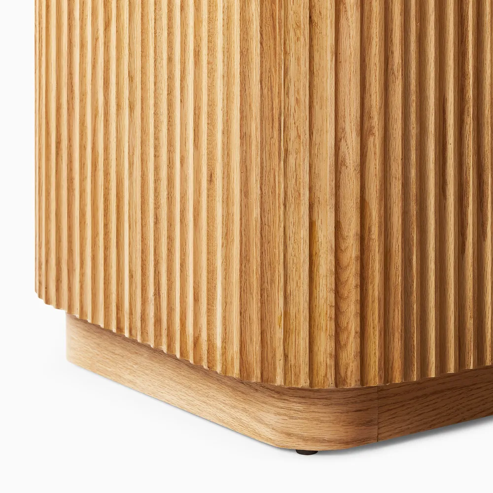 Avenor teak wood console in natural brown finish