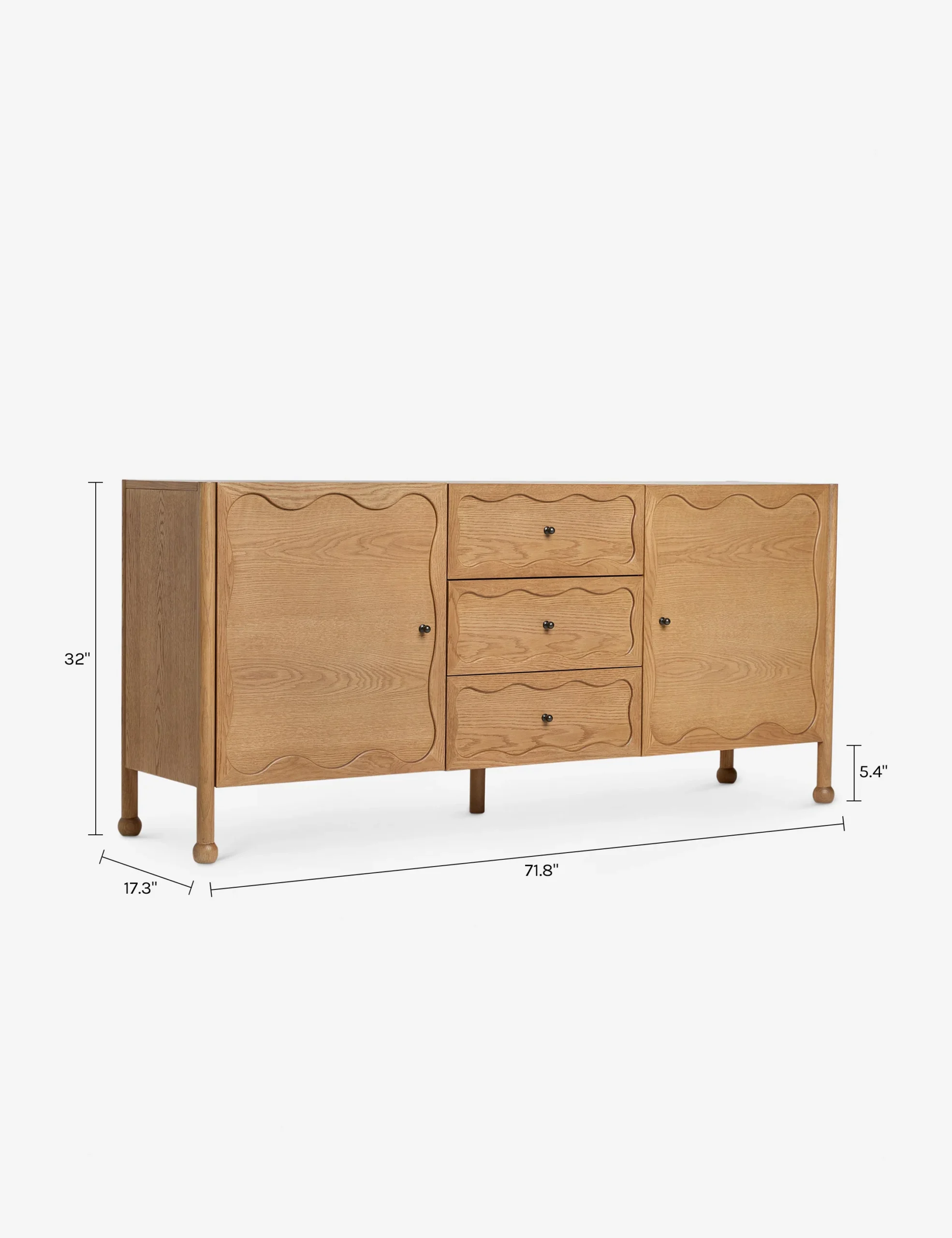 Oryn TV Unit in natural teak wood finish Oryn TV Unit in natural teak wood finish