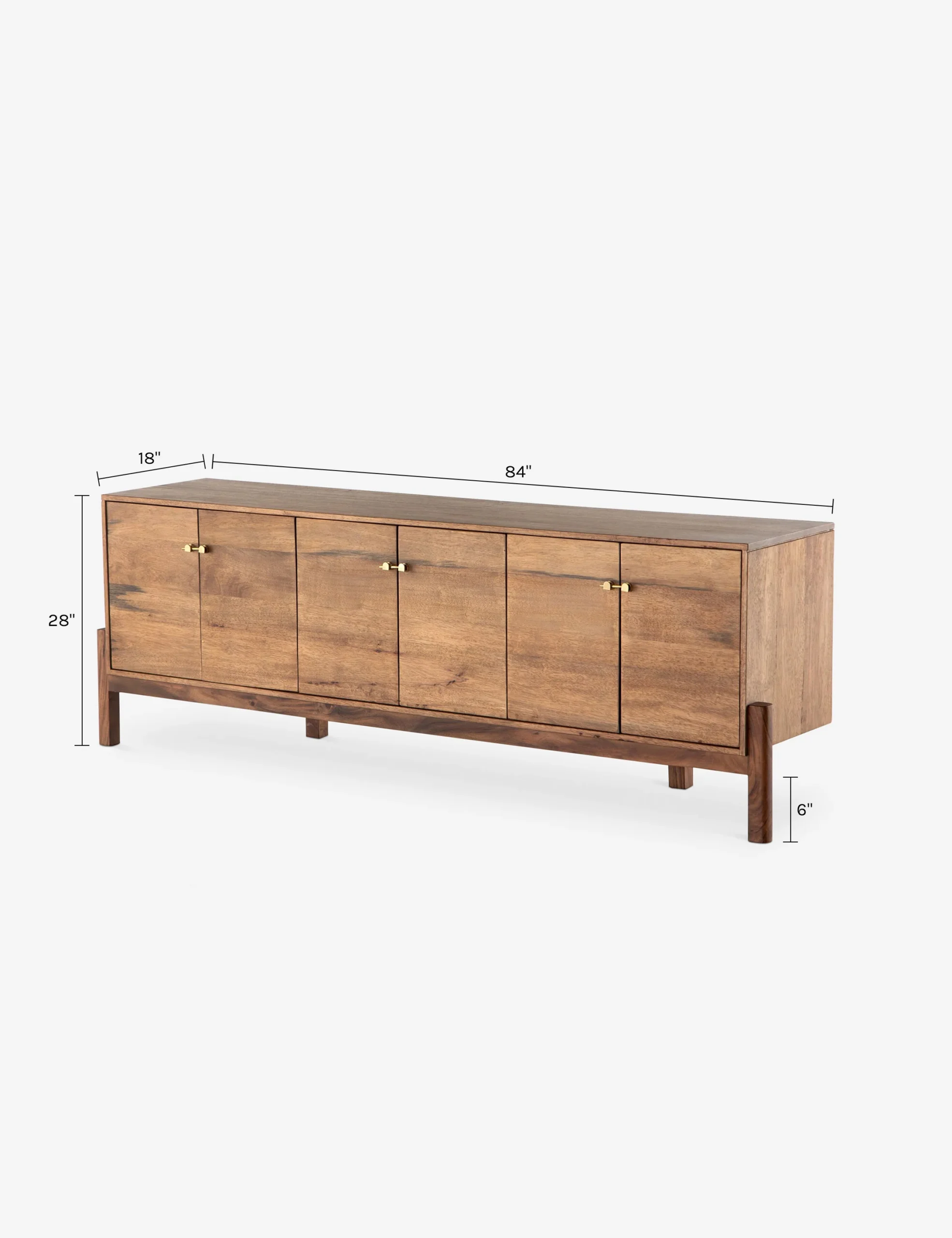 Elan TV Unit in natural teak wood finish