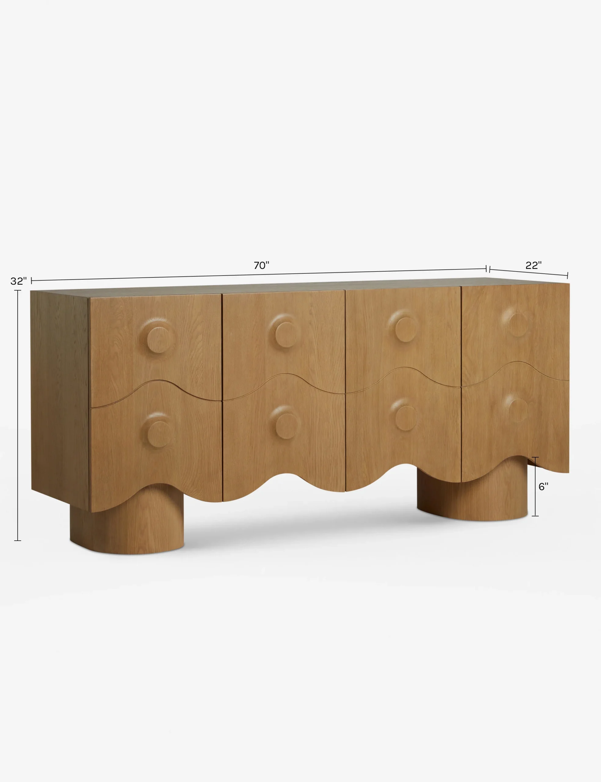 Aster TV Unit in natural teak wood finish