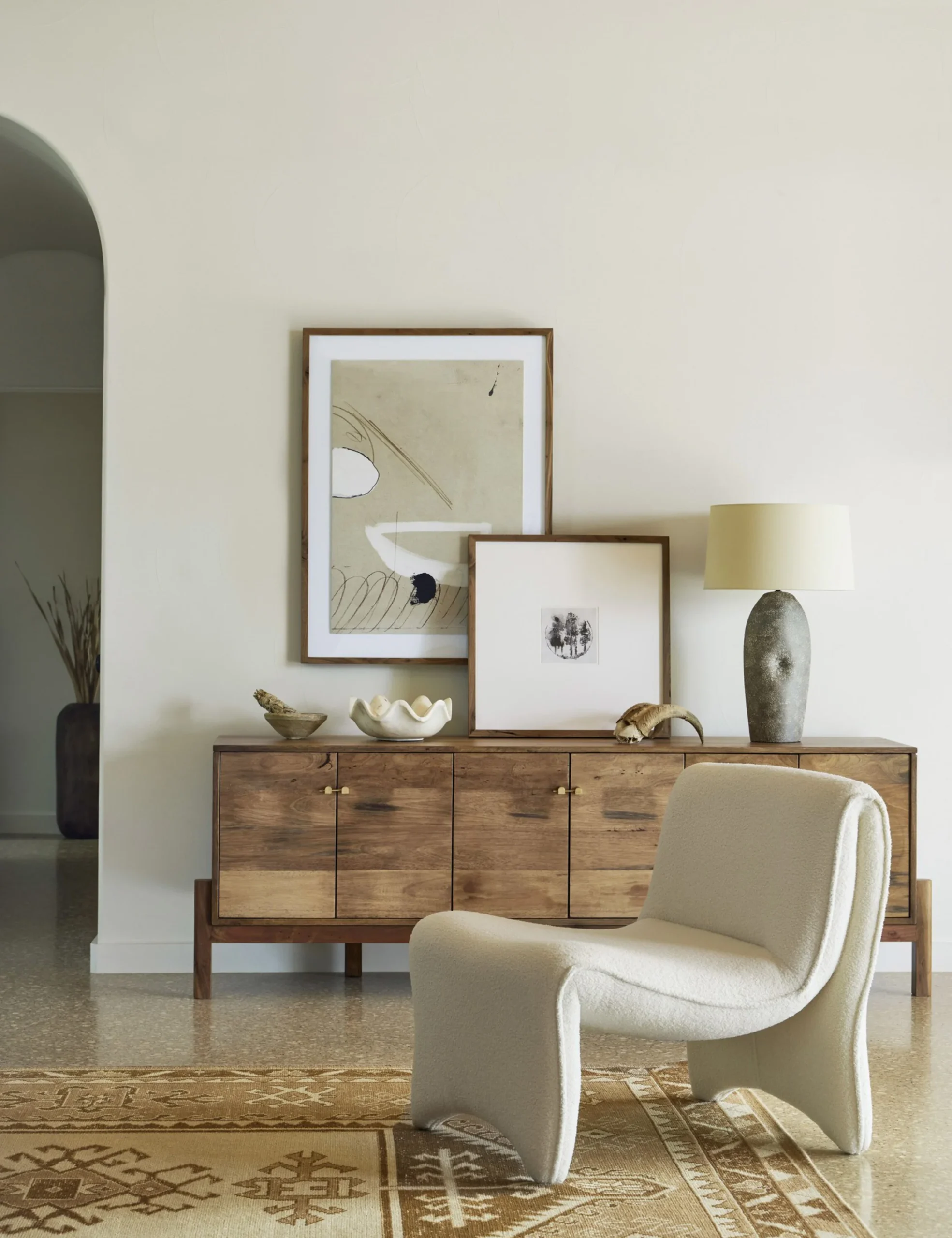 Elan TV Unit in natural teak wood finish