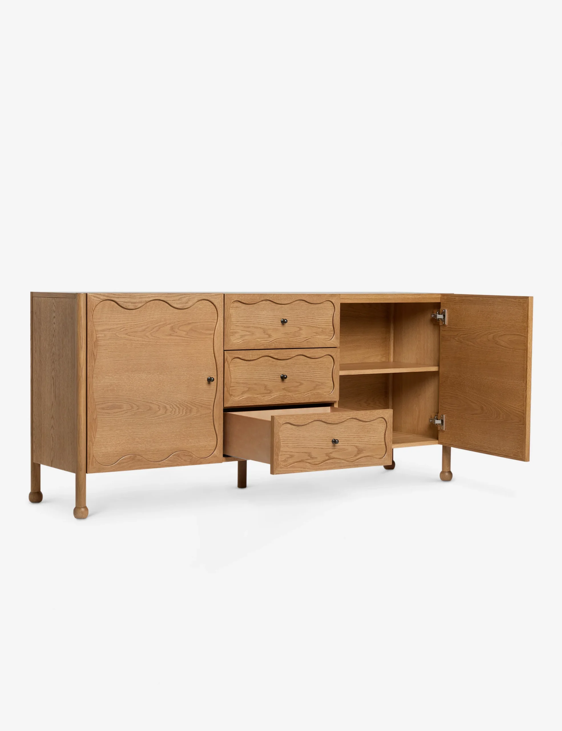 Elan TV Unit in natural teak wood finish Elan TV Unit in natural teak wood finish
