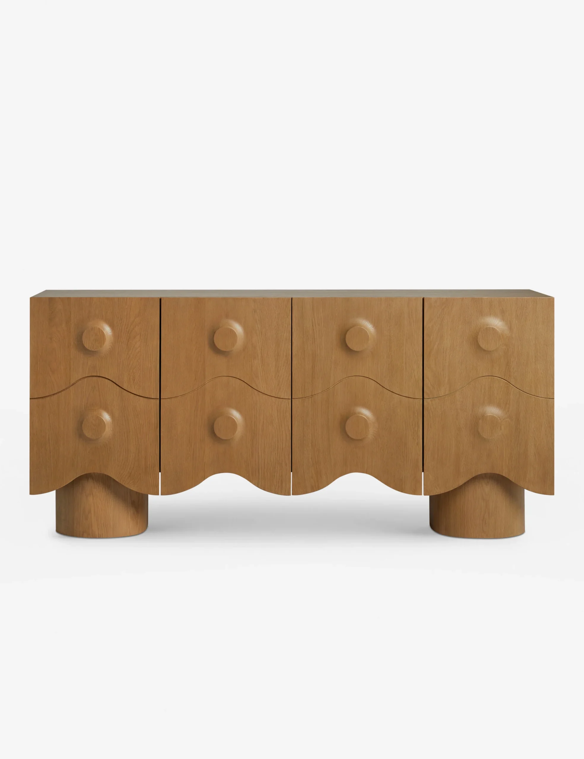 Aster TV Unit in natural teak wood finish