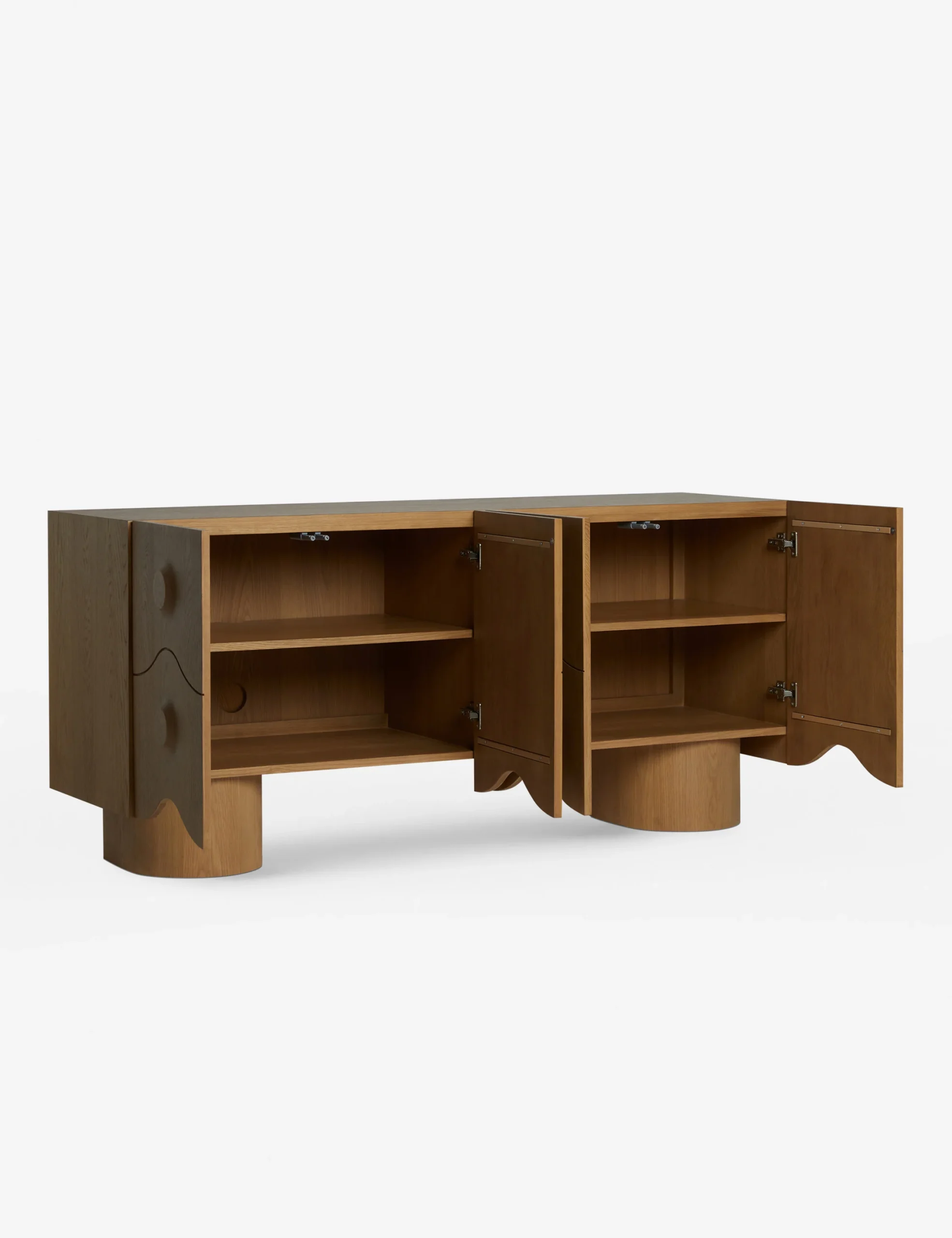 Aster TV Unit in natural teak wood finish