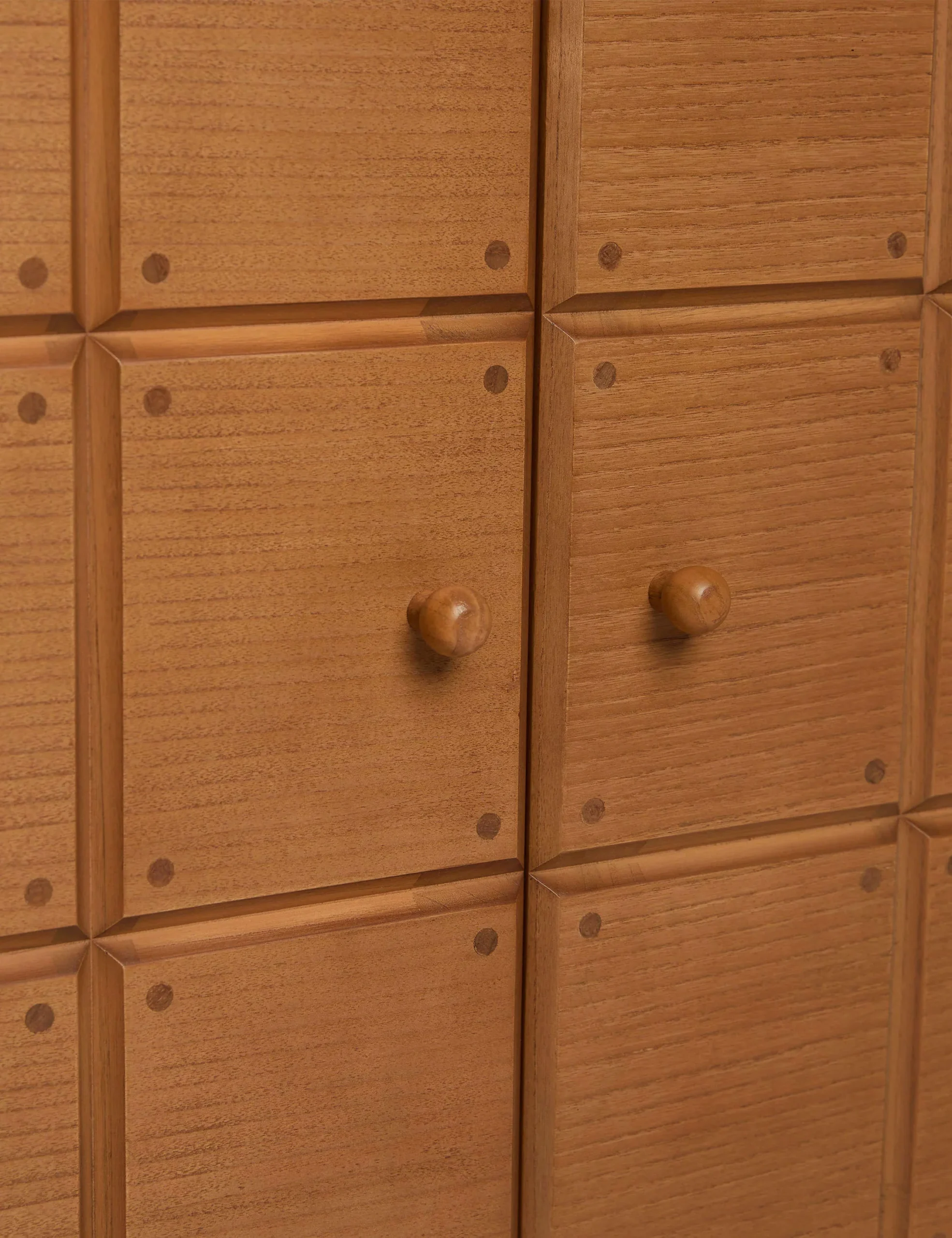 Viora Console in natural teak wood finish
