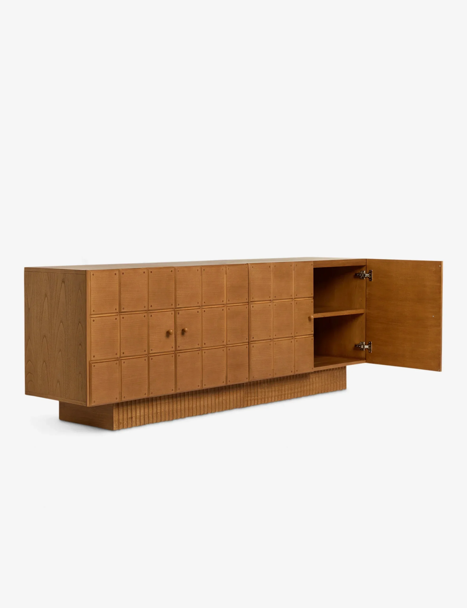 Viora Console in natural teak wood finish