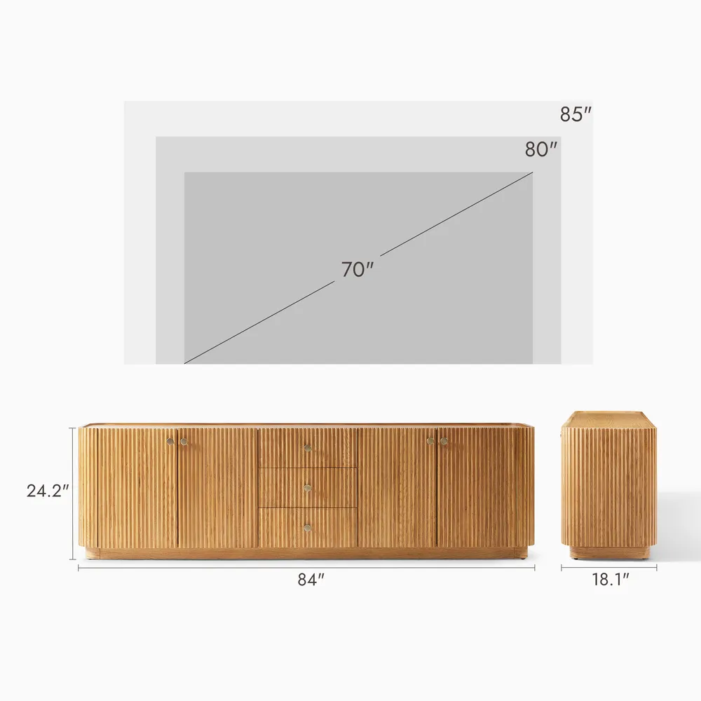 Avenor teak wood console in natural brown finish