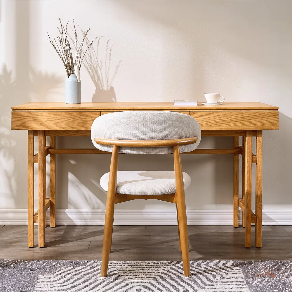 Oakley Study Table in natural teak wood finish Oakley Study Table in natural teak wood finish
