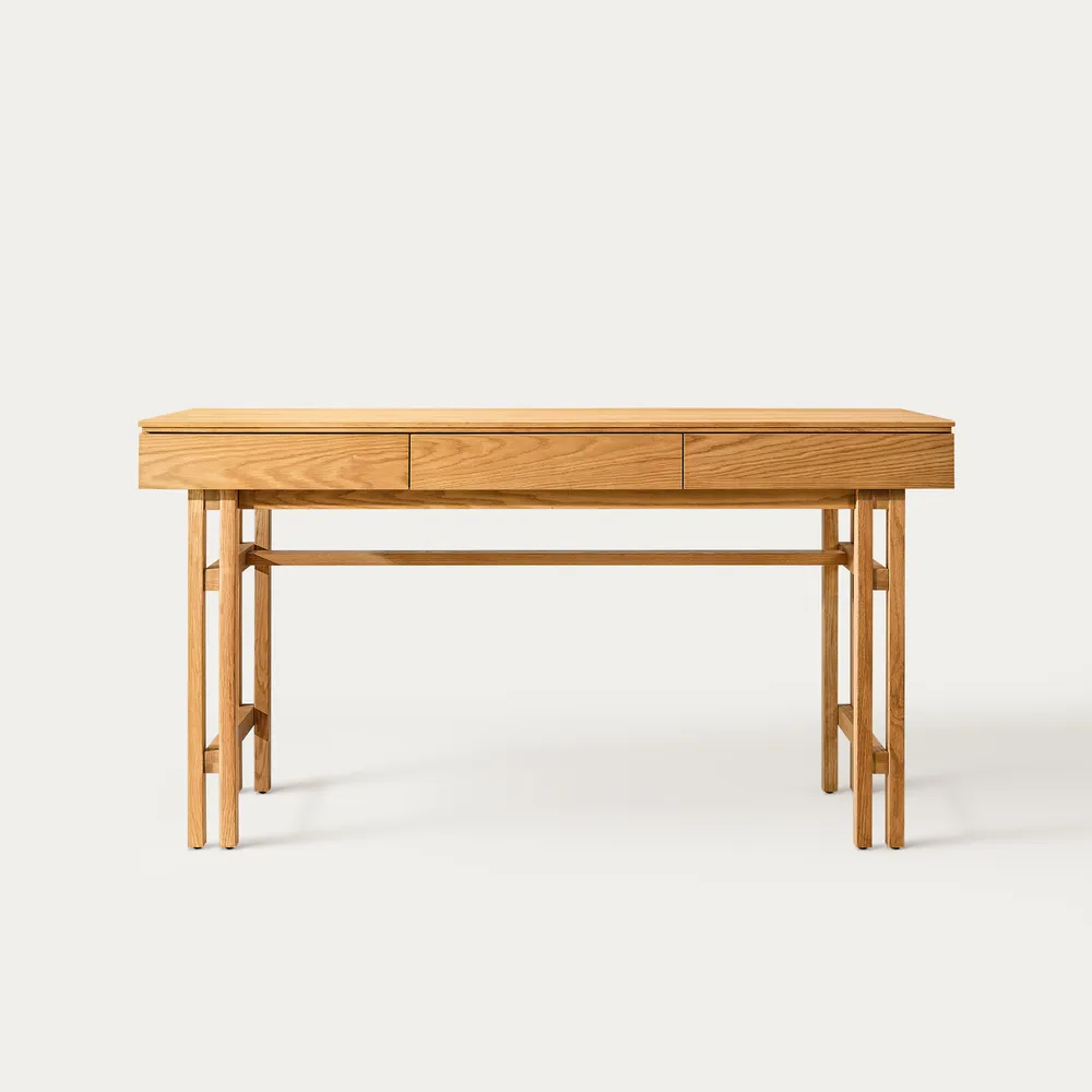 Oakley Study Table in natural teak wood finish Oakley Study Table in natural teak wood finish