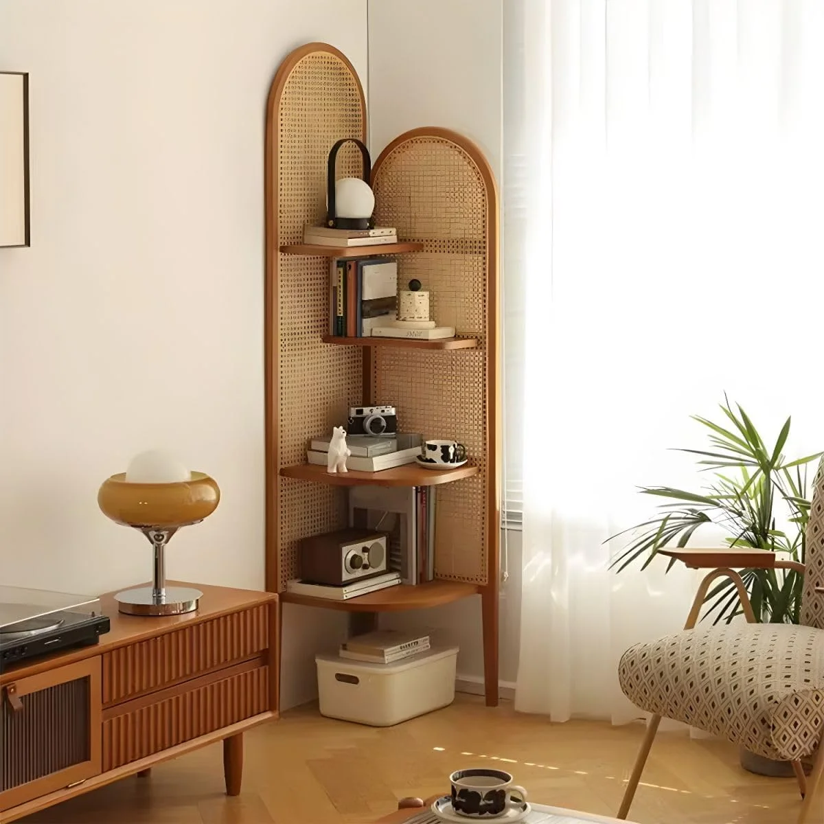 Aesthetic craft Corner cane shelf